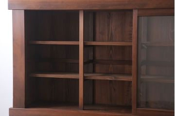 アンティーク家具　明治大正期　アンティーク　二段重ね関西収納棚