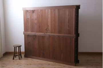 アンティーク家具　明治大正期　アンティーク　二段重ね関西収納棚