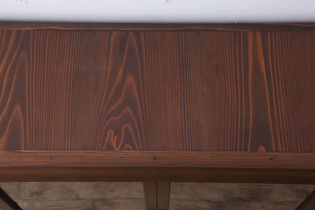 アンティーク家具　明治大正期　アンティーク　二段重ね関西収納棚