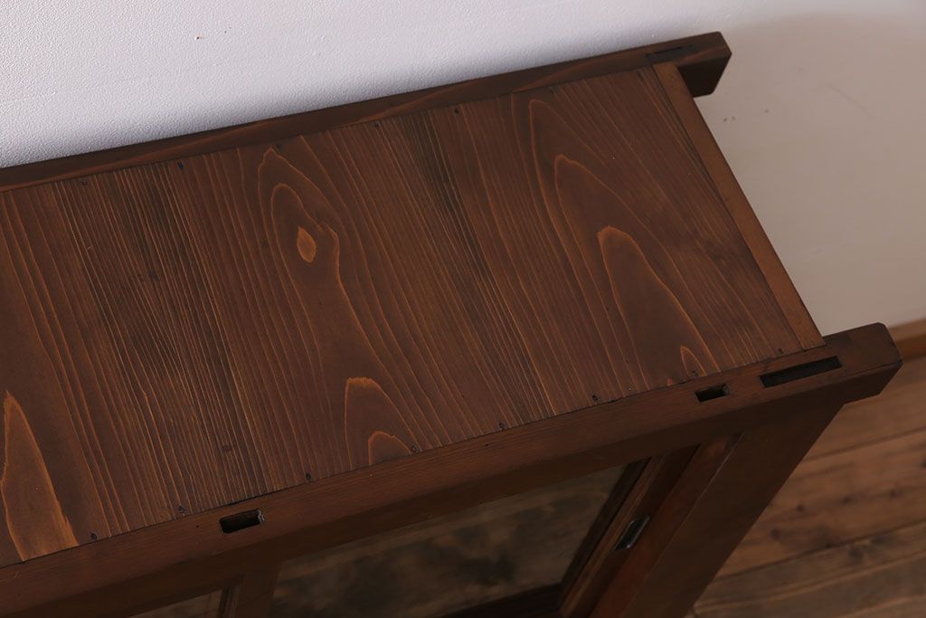 アンティーク家具　明治大正期　アンティーク　二段重ね関西収納棚