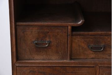 アンティーク家具　前面桑材!和製アンティークの上品な茶箪笥