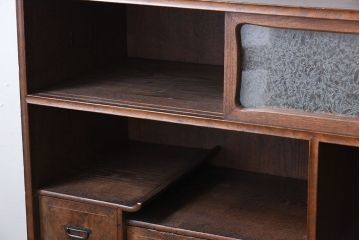 アンティーク家具　前面桑材!和製アンティークの上品な茶箪笥