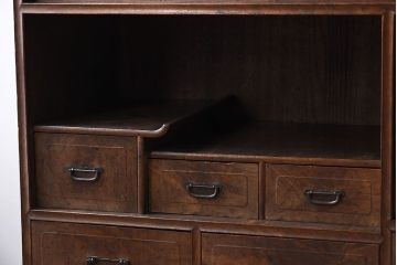 アンティーク家具　前面桑材!和製アンティークの上品な茶箪笥