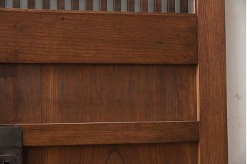 大正昭和期　古民具・骨董　総欅材　ガラス入り!アンティーク蔵戸(玄関戸)