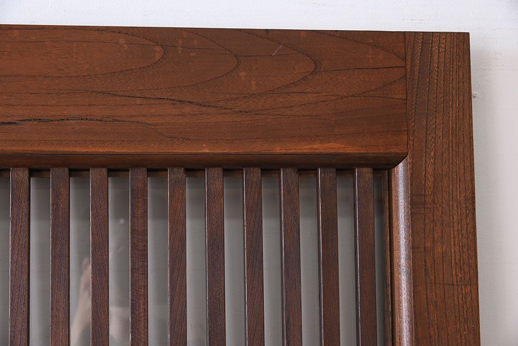 大正昭和期　古民具・骨董　総欅材　ガラス入り!アンティーク蔵戸(玄関戸)