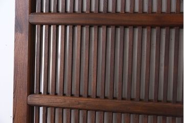 大正昭和期　古民具・骨董　総欅材　ガラス入り!アンティーク蔵戸(玄関戸)