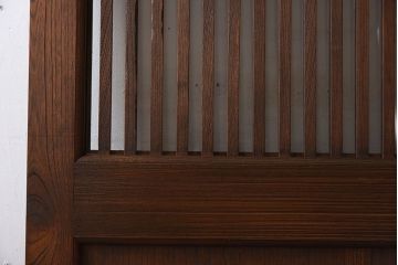 大正昭和期　古民具・骨董　総欅材　ガラス入り!アンティーク蔵戸(玄関戸)