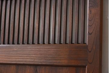 大正昭和期　古民具・骨董　総欅材　ガラス入り!アンティーク蔵戸(玄関戸)