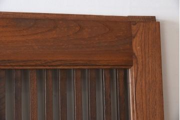 大正昭和期　古民具・骨董　総欅材　ガラス入り!アンティーク蔵戸(玄関戸)