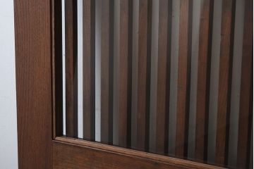 大正昭和期　古民具・骨董　総欅材　ガラス入り!アンティーク蔵戸(玄関戸)