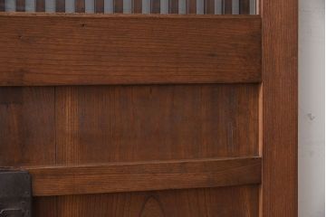 大正昭和期　古民具・骨董　総欅材　ガラス入り!アンティーク蔵戸(玄関戸)