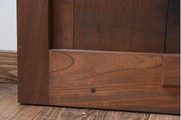 大正昭和期　古民具・骨董　総欅材　ガラス入り!アンティーク蔵戸(玄関戸)