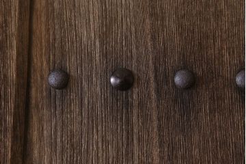 明治〜大正期　アンティーク　両開き　特大　総欅材!古い御屋敷の門扉一対(玄関戸)