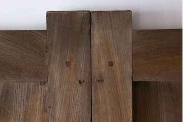 明治〜大正期　アンティーク　両開き　特大　総欅材!古い御屋敷の門扉一対(玄関戸)