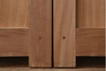 明治〜大正期　アンティーク　両開き　特大　総欅材!古い御屋敷の門扉一対(玄関戸)