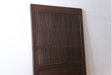 古民具・骨董　総欅材　ガラス入り!アンティーク蔵戸(玄関戸)