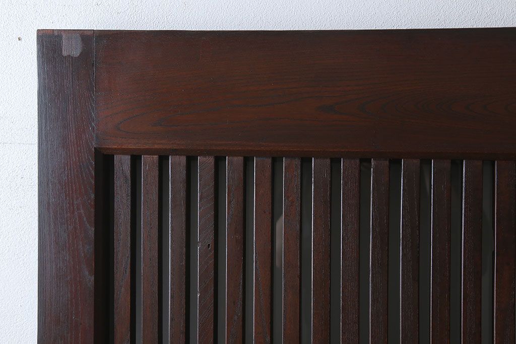 古民具・骨董　総欅材　ガラス入り!アンティーク蔵戸(玄関戸)