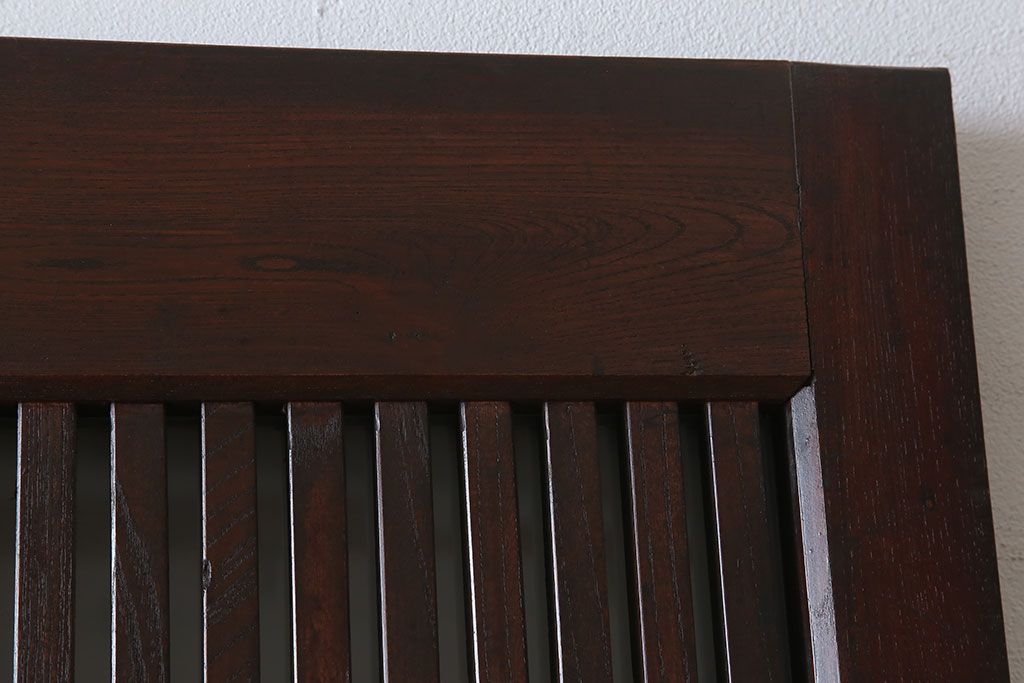 古民具・骨董　総欅材　ガラス入り!アンティーク蔵戸(玄関戸)