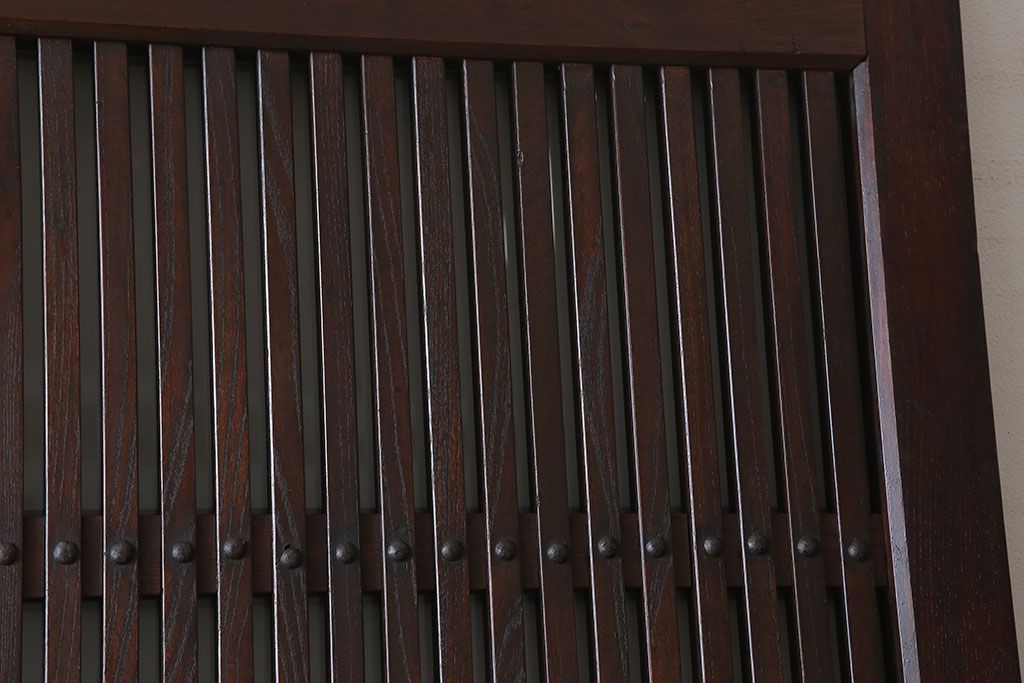 古民具・骨董　総欅材　ガラス入り!アンティーク蔵戸(玄関戸)