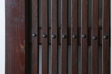 古民具・骨董　総欅材　ガラス入り!アンティーク蔵戸(玄関戸)