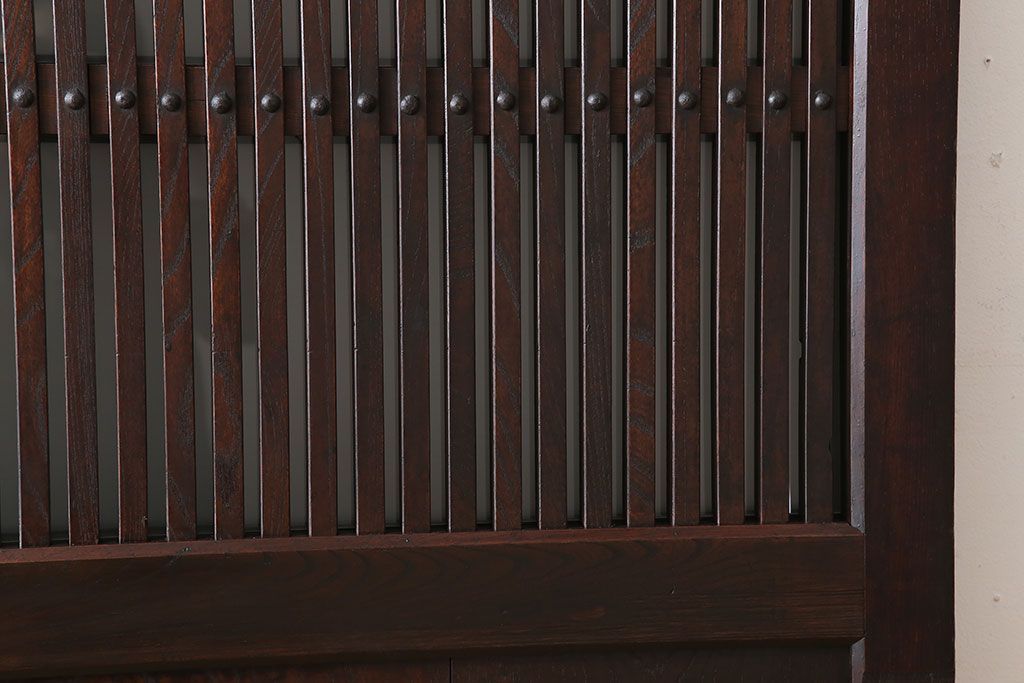 古民具・骨董　総欅材　ガラス入り!アンティーク蔵戸(玄関戸)