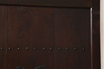 古民具・骨董　総欅材　ガラス入り!アンティーク蔵戸(玄関戸)