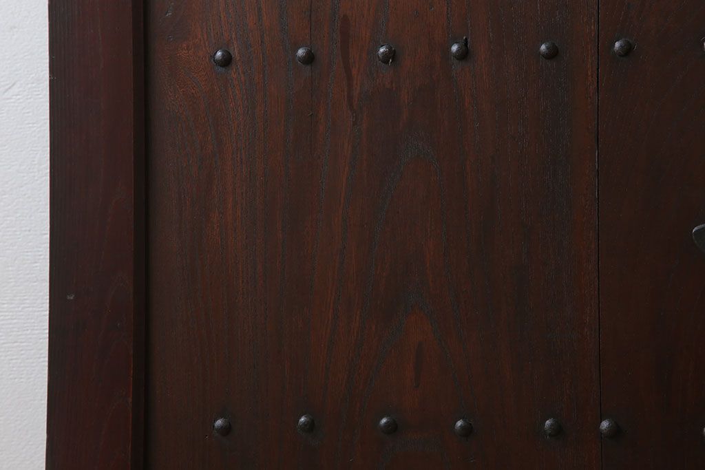 古民具・骨董　総欅材　ガラス入り!アンティーク蔵戸(玄関戸)