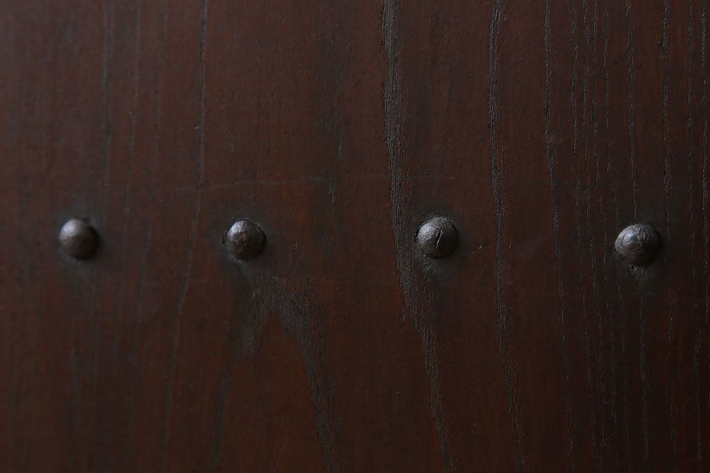 古民具・骨董　総欅材　ガラス入り!アンティーク蔵戸(玄関戸)