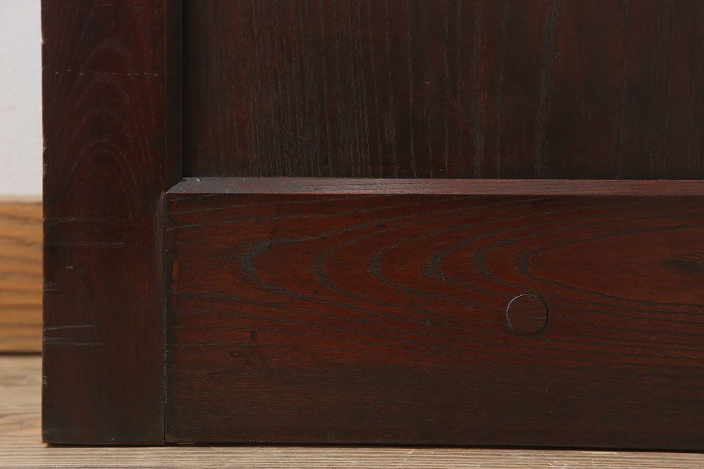 古民具・骨董　総欅材　ガラス入り!アンティーク蔵戸(玄関戸)