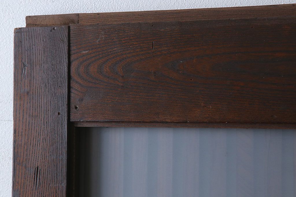 古民具・骨董　総欅材　ガラス入り!アンティーク蔵戸(玄関戸)