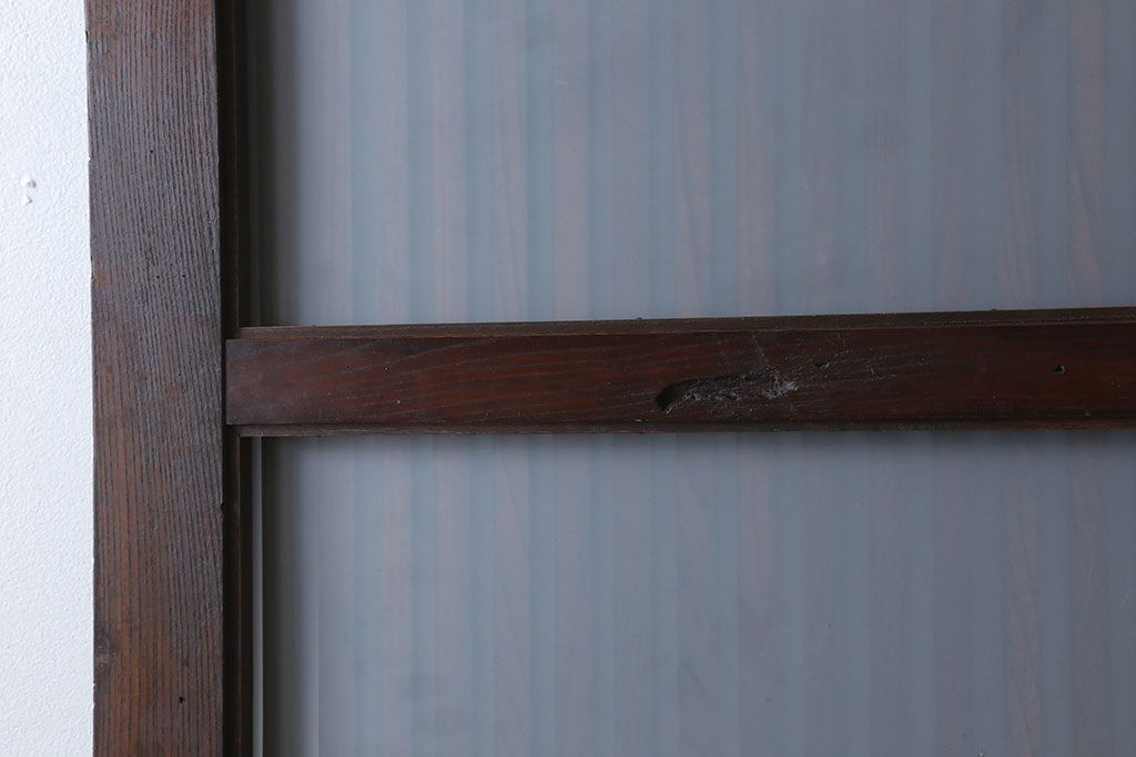 古民具・骨董　総欅材　ガラス入り!アンティーク蔵戸(玄関戸)