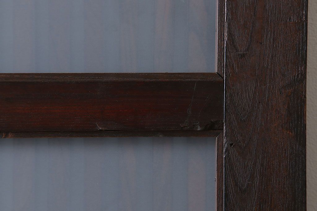 古民具・骨董　総欅材　ガラス入り!アンティーク蔵戸(玄関戸)