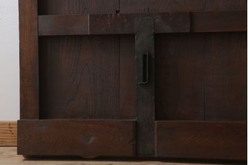 古民具・骨董　総欅材　ガラス入り!アンティーク蔵戸(玄関戸)