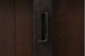古民具・骨董　総欅材　ガラス入り!アンティーク蔵戸(玄関戸)