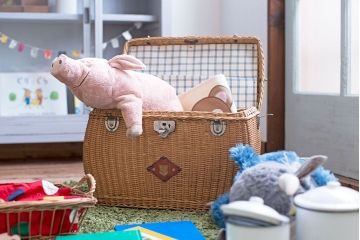 アンティーク雑貨　昭和レトロなアンティークバスケット