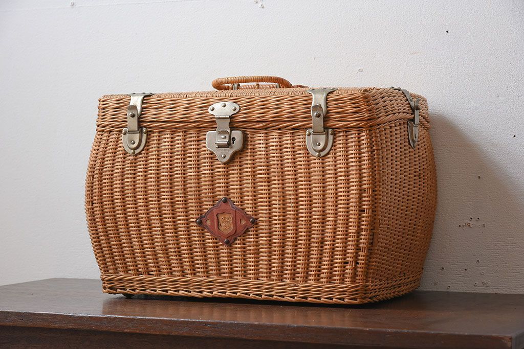 アンティーク雑貨　昭和レトロなアンティークバスケット