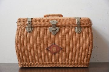 アンティーク雑貨　昭和レトロなアンティークバスケット
