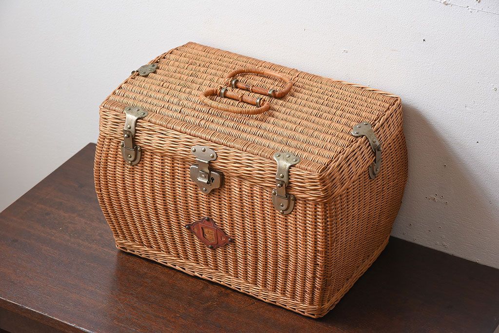 アンティーク雑貨　昭和レトロなアンティークバスケット