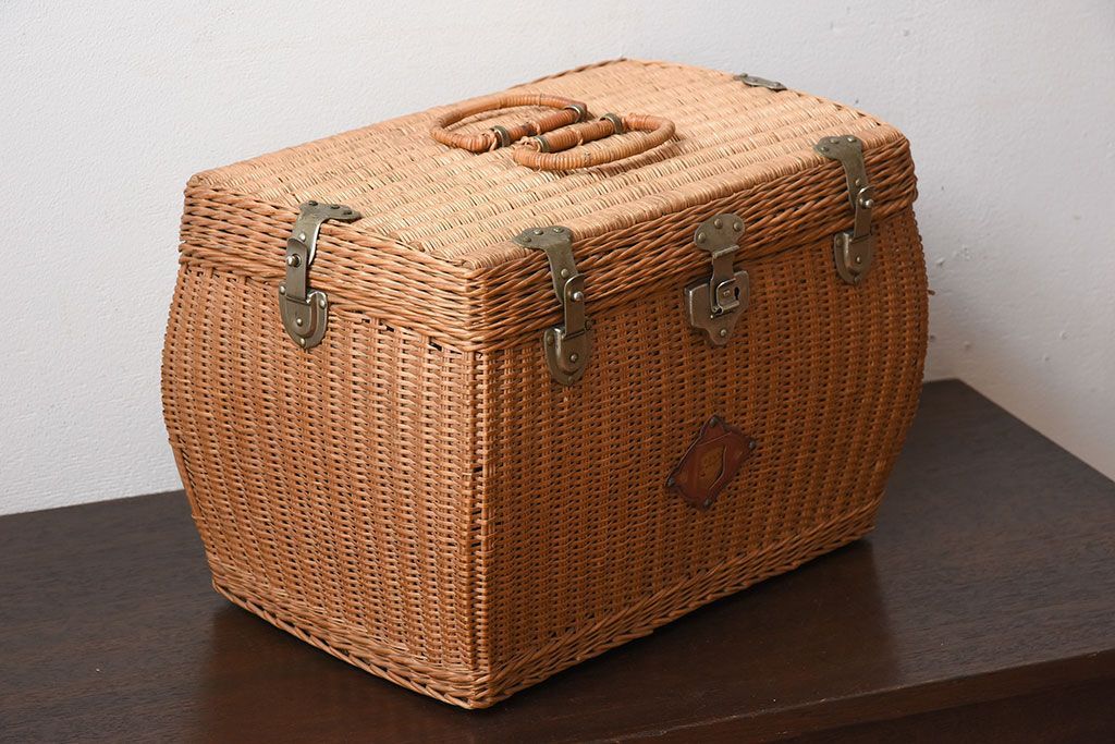 アンティーク雑貨　昭和レトロなアンティークバスケット