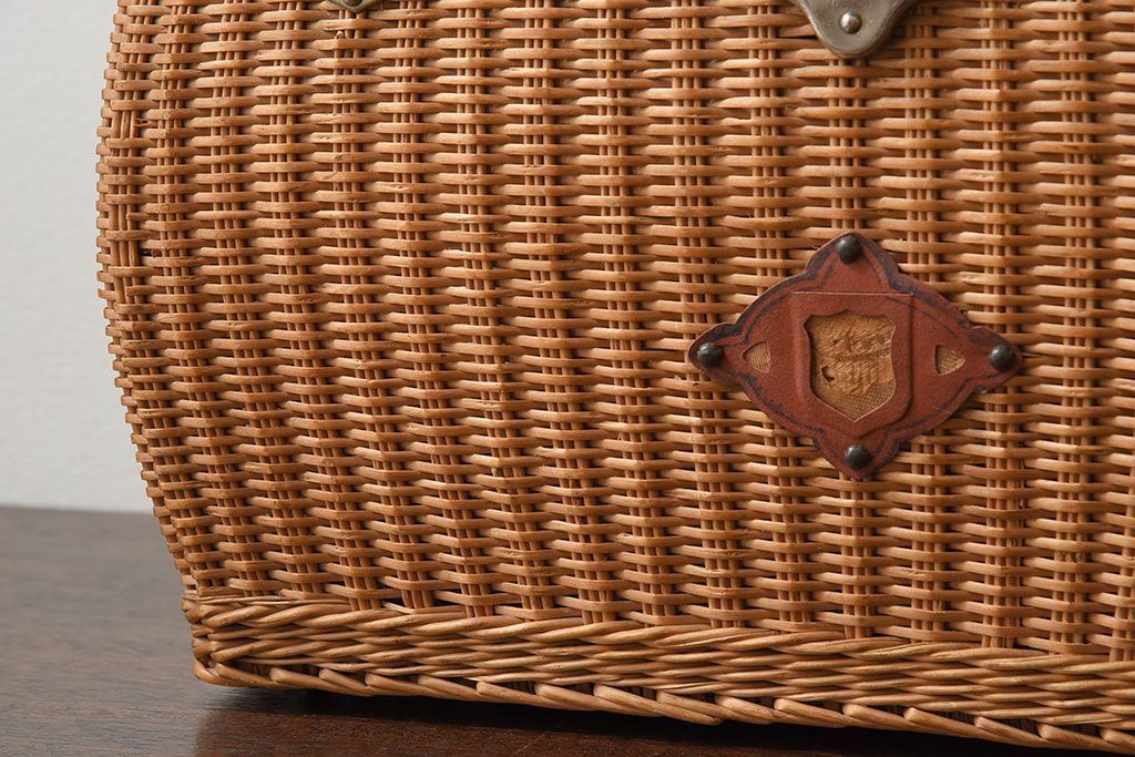 アンティーク雑貨　昭和レトロなアンティークバスケット