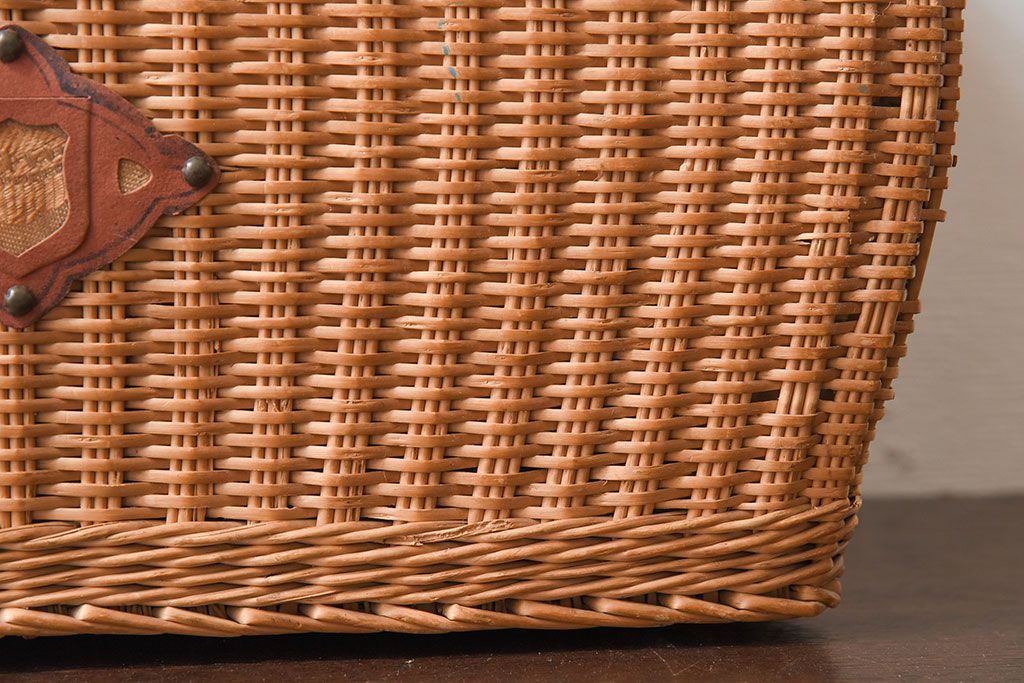 アンティーク雑貨　昭和レトロなアンティークバスケット