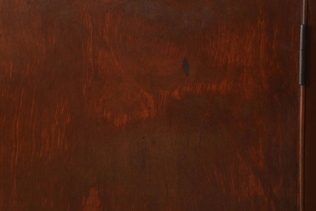 レトロ家具　昭和レトロ　シンプルな木製カップボード(食器棚)(2)