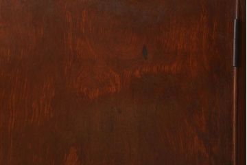 レトロ家具　昭和レトロ　シンプルな木製カップボード(食器棚)(2)