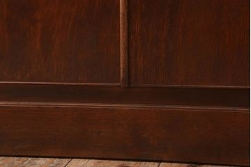 レトロ家具　昭和レトロ　シンプルな木製カップボード(食器棚)(2)