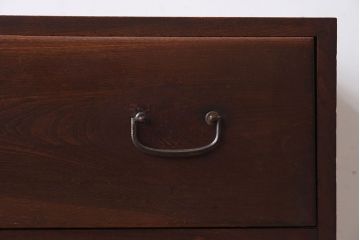 アンティーク家具　前面欅材!鉄脚付き衣装箪笥ローボード(時代箪笥)(2)