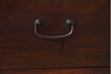 アンティーク家具　前面欅材!鉄脚付き衣装箪笥ローボード(時代箪笥)(2)