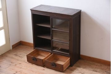 アンティーク家具　古民具・骨董　明治〜大正期　お洒落なアンティーク収納棚