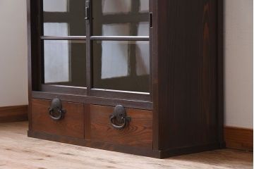 アンティーク家具　古民具・骨董　明治〜大正期　お洒落なアンティーク収納棚