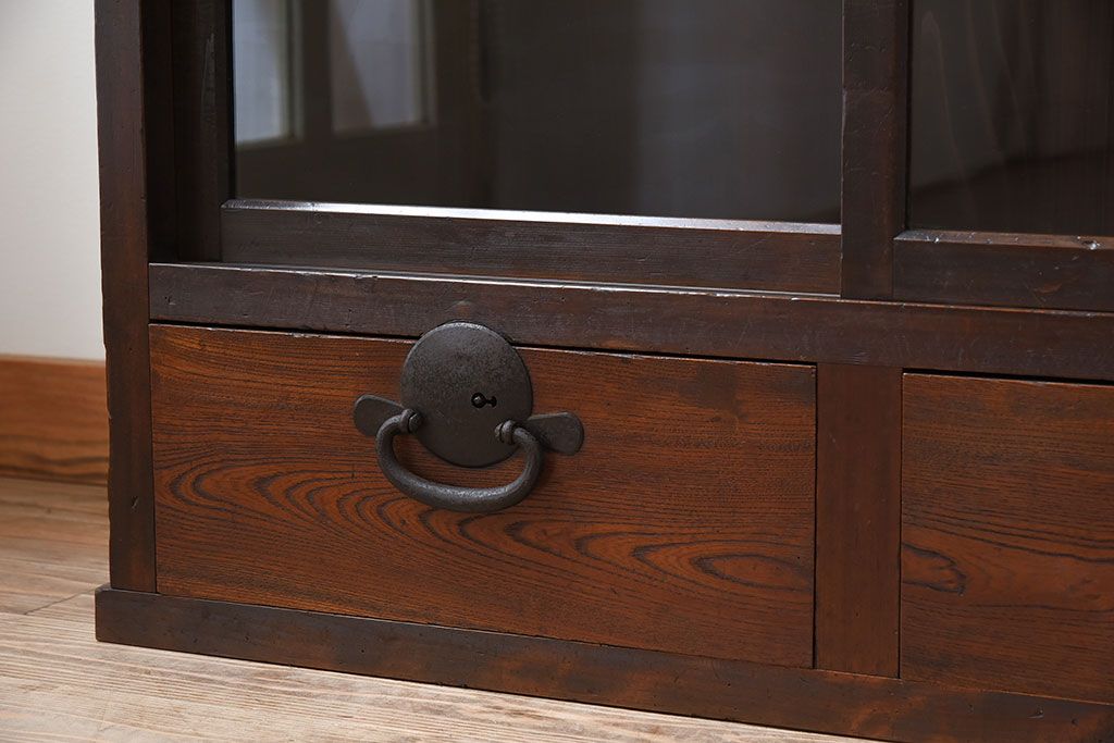 アンティーク家具　古民具・骨董　明治〜大正期　お洒落なアンティーク収納棚