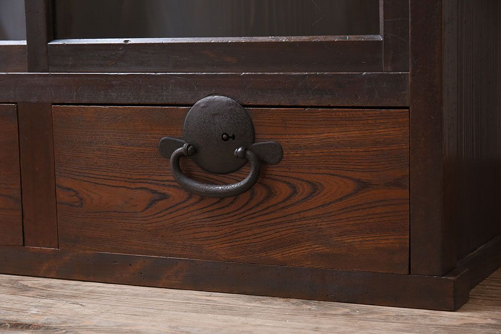 アンティーク家具　古民具・骨董　明治〜大正期　お洒落なアンティーク収納棚